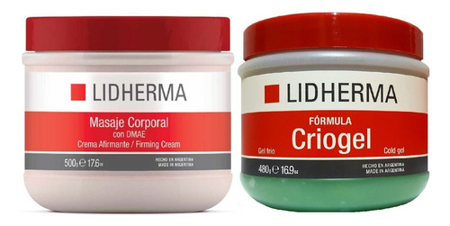 Kit Corporal Flaccidez Crema Con Dmae + Criogel Lidherma