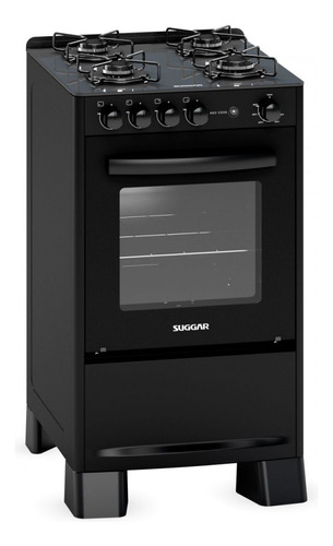 Fogo 4 Bocas Bivolt Neo Cook Mesa De Vidro Preto Suggar