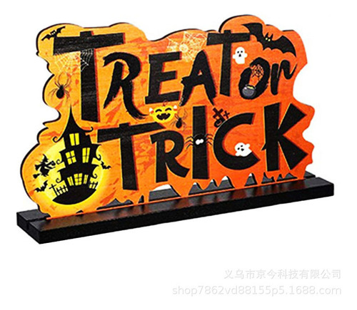 L Decoraciones De Madera Para Mesa De Halloween, Decoración