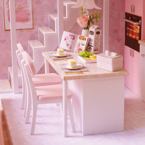 Kit De Casa De Muñecas Tipo Loft En Miniatura Para Bricolaje