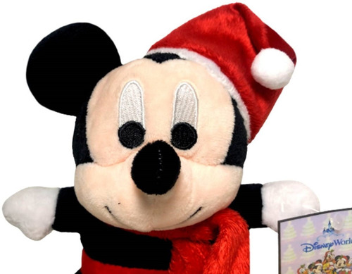 Imagem 2 de 4 de Boneco Pelúcia Pequeno Personagem Mickey Mouse Natal Disney