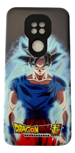 Funda Para Motorola G9 Play Figura De Goku Azul Acero Geométrico