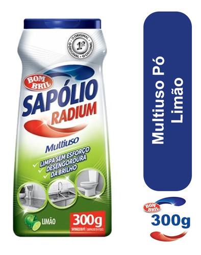 Limpador Sapólio Radium Saponáceo Limão em frasco 300 g