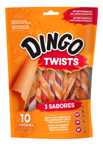 Snack Perro Dingo Triple Sabor - Twist / 10 Un