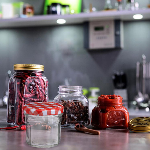 12 Tarros De Vidrio Para Mermelada Y Miel Con Tapa, 100 Ml