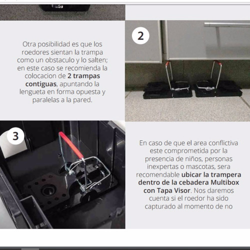 Imagen 7 de 10 de 3 Trampas Para Ratas Trampera Profesional Laucha Roedor Rata