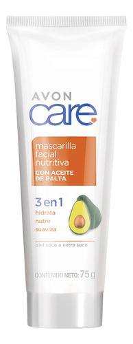 Mascarilla Facial Nutritiva 3 En 1 Aceite De Palta Avon Care Tipo de piel Seca