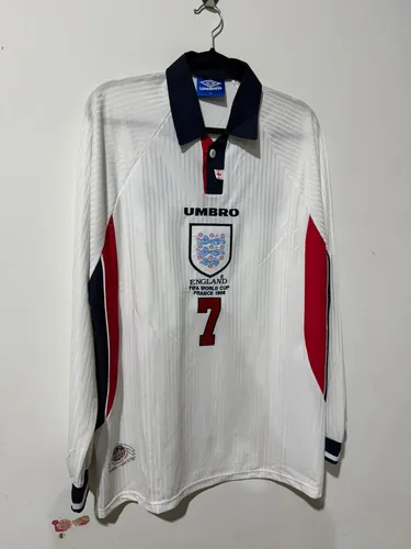 Camisa Inglaterra Copa Do Mundo 1998 Beckham 7 Made In Eng