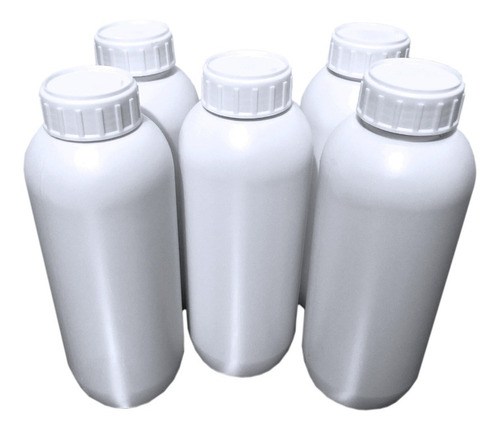 25 Pz Envase Misil 1l Blanco Nuevo Polietileno Alta Densidad