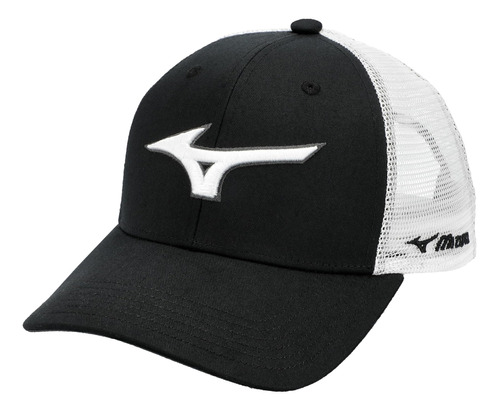 Gorra Mizuno Standard Diamond Trucker, Negro-blanco