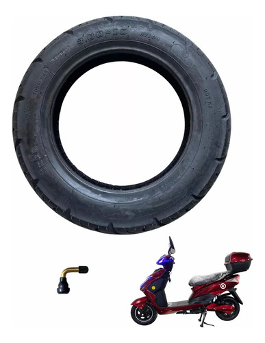 Neumático Para Moto Scooter 3.00-10 Tubular +válvula