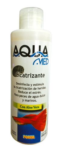 Cicatrizante Para Peces Acuario Aquamed 250cc Reduce Estres