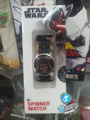 Reloj Digital Darth Vader Star Wars Con Spinner Kid Accutime