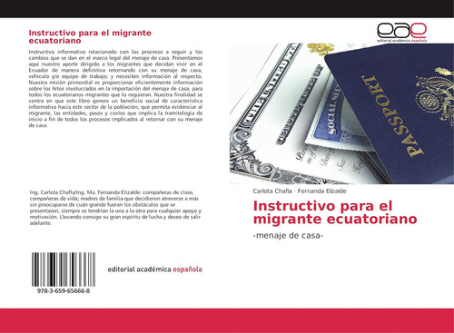 Libro: Instructivo Para El Migrante Ecuatoriano: -menaje De 