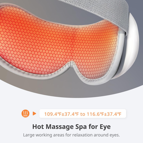 Masajeador De Ojos Con 5 Modos De Calor Y Capacidad Bluetoot