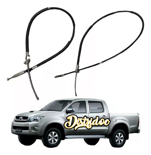 Juego X 2 Cables Freno Traseros Toyota Hilux 2005-2015