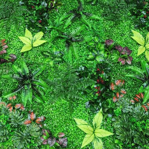 10 Piezas Muro Verde Follaje Artificial Sintentico 60x40 Cms
