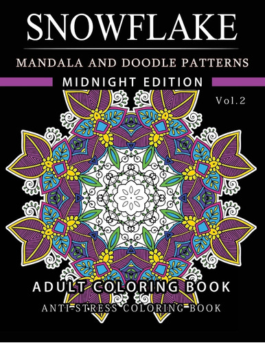 Libro Snowflake Mandala And Doodle Pattern Para Colorear En