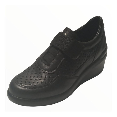 Zapatos Cavatini 40-2064 Cuero Vacuno Calado Taco Chino