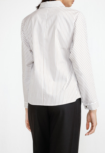 Blusa Rayada Mujer Algodón Arena