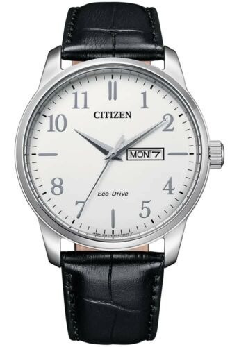 Reloj Citizen Ecodrive Analog Bm855014a Hombre Color de la malla Negro Color del bisel Plateado Color del fondo Blanco