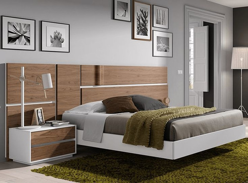 Imagen 2 de 6 de Cama Moderna Md Inv- 1060 Moka