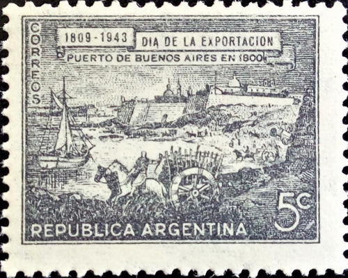 Argentina, Sello Gj 905 Exportación 1943 Mint L14722