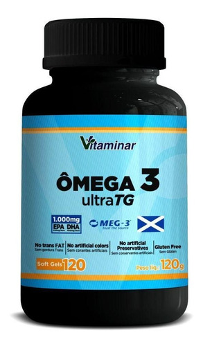 Super Ômega 3 Ultra Tg 1000mg 600 Epa E 400 Dha - Vitaminar