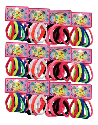 72 Pcs Liga Para Cabello Donita Accesorio Elastica 