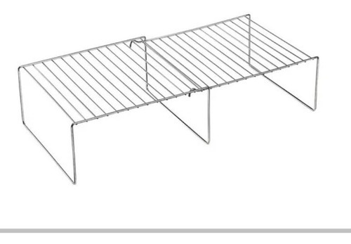 1 Prateleira Extensível Cromada Organizador Armário Cozinha Cor Prateado0