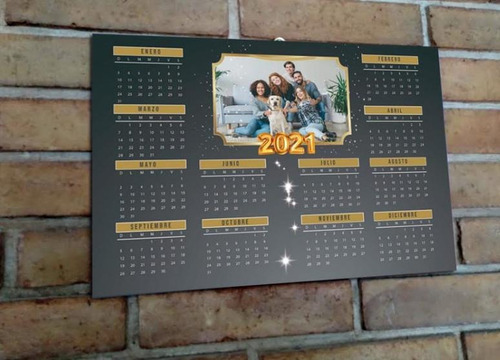 Imagen 6 de 6 de Mural Calendario 2021 Personalizado.