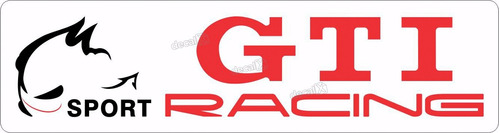 Adesivo Volkswagen Gti Racing Sport Resinado Res12