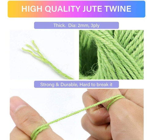 Pita De Yute Colorida, 15 Rollos 2mm 3 Hilos De Cuerda ...