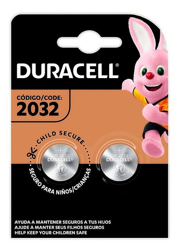 Duracell Pila Cr 2032 Bateria Tipo Moneda Cr2032 (2 Piezas)