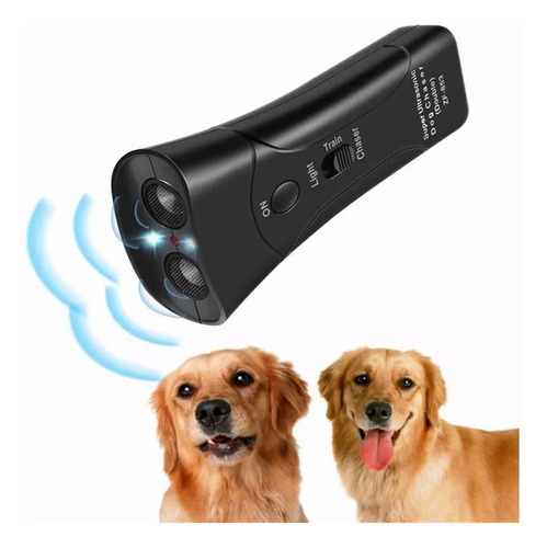 Anti Barking Stop Dog Ultrasonic Double Chaser Barking Cases Color Negro