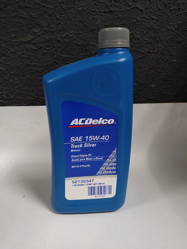 Aceite Acdelco 15w40 Mineral Truck Silver 52135347 *