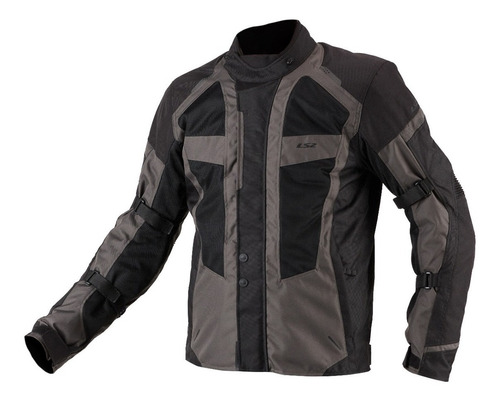 Campera Ls2 Scout 4s Hblack Grey Cordura Abrigo Protecciones