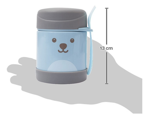 Imagem 5 de 7 de Pote Térmico Infantil Aço Inox Papinha Bebê 320ml C/ Talher