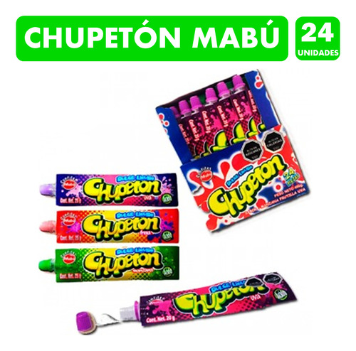 Chupeton Dulce Liquido Mabu De 24 Unidades