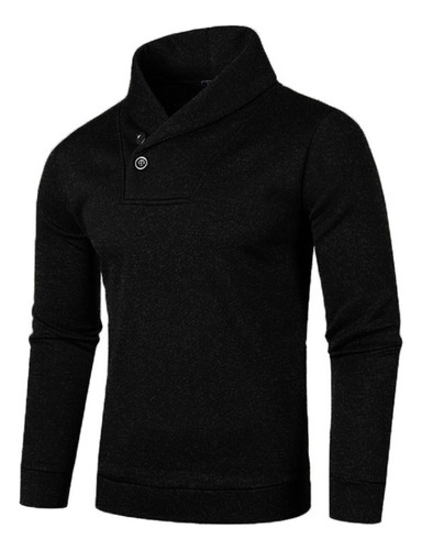Suéteres De Medio Cuello Alto Para Hombre Con Cuello Abotona