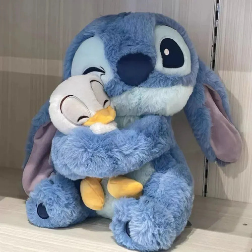 Bonito Peluche Con Puntadas Abrazando A Un Patito, Azul 30