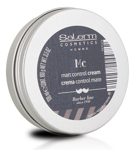 Salerm® Homme Crema Control Mate 100gms Volumen Pomada Gel