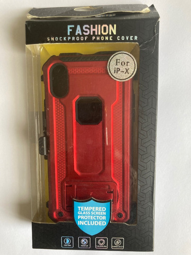 Funda Para iPhone X  Soporte Para Ver Y Vidrio Templado Tjs