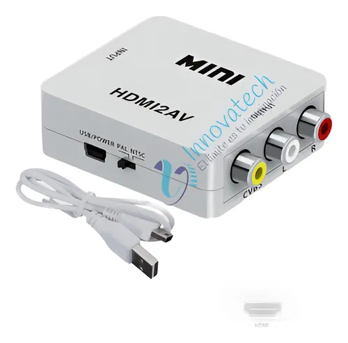 comprar Conversor Convertidor Video Hdmi A Rca Av Tv Antigua + Cable