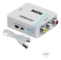 Comprar Conversor Convertidor Video Hdmi A Rca Av Tv Antigua + Cable