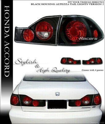For 1998-2000 Honda Accord 4 Door Sedan Jdm Black Altezz Gt2