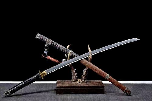 Katana Samurái De Acero Doblado Templado De Arcilla Tachi