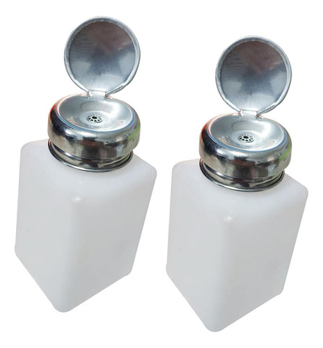 2x Garrafas Plásticas Vazias De Bombeamento De Álcool