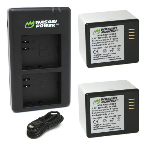Wasabi Power Batería (vma, Paquete De 2) Para Arlo Pro, Ar.
