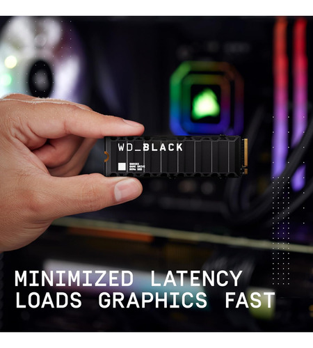 Wd_black 8tb Sn850x Nvme - Com Dissipador De Calor - Funciona Com Playstation 5, Gen4 Pcie, M.2 2280, Até 7.200 Mb/s